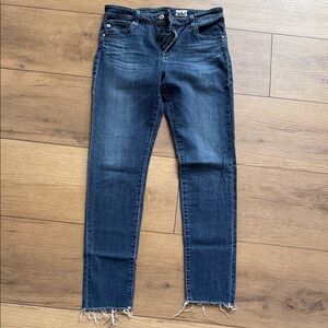 AG Adriano Goldschmied The Farrah Skinny Ankle Dark Blue Ankle Jeans